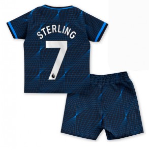 Chelsea Raheem Sterling #7 Gostujuci Dres za Dječji 2023-24 Kratak Rukavima (+ kratke hlače)